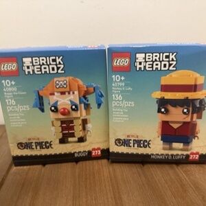 LEGO ONE PIECE "Monkey D. Luffy Figure 40799 & Buggy The Clown 40800" UNOPENED